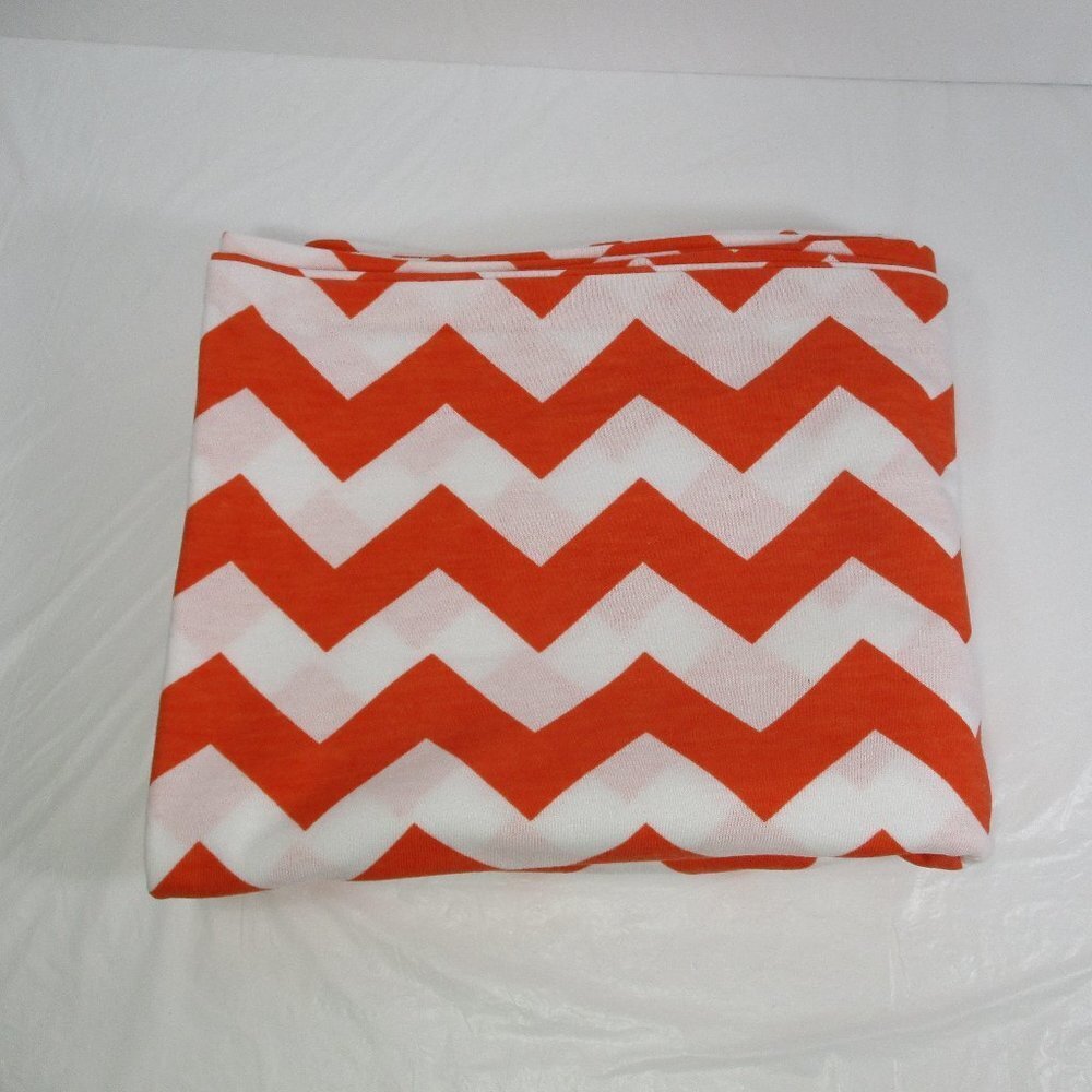 NWOT. Orange-White Infinity Scarf - Picture 2 of 5